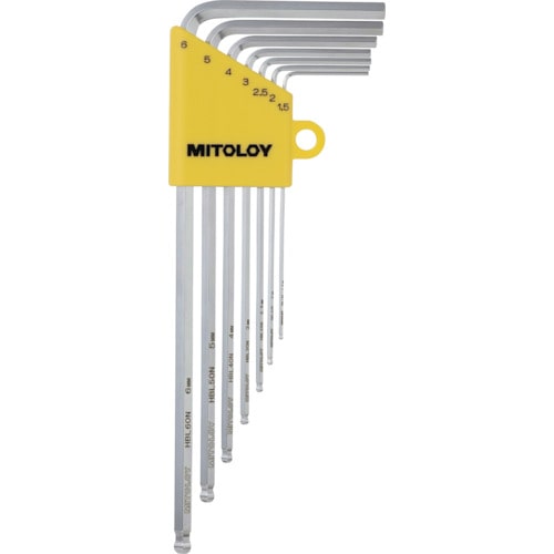 トラスコ中山 ミトロイ L型ホローレンチ ボールポイント ネオ ホルダー7本組(ご注文単位1セット)【直送品】