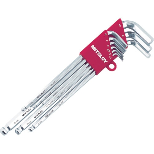 トラスコ中山 ミトロイ L型ホローレンチボールポイント ロング ミリ ホルダー9本組セット(ご注文単位1セット)【直送品】