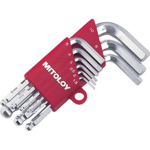 トラスコ中山 ミトロイ L型ホローレンチボールポイント ショート ミリ ホルダー9本組セット(ご注文単位1本)【直送品】