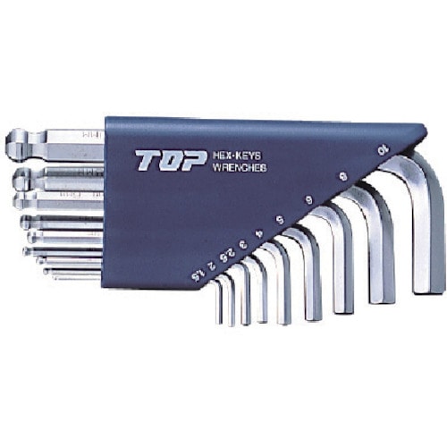 トラスコ中山 TOP ボールポイントレンチスタンダードタイプセット 9本組(ご注文単位1セット)【直送品】
