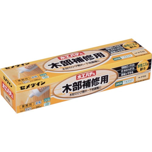 トラスコ中山 セメダイン 木工パテA 120ml/箱 タモ白 HC-155(ご注文単位1本)【直送品】