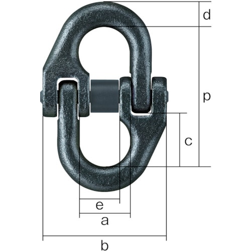 トラスコ中山 キトー チェンスリング(アイタイプ)加工部材 ハイカップリングHC 基本使用荷重1.1t(ご注文単位1個)【直送品】