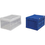 トラスコ中山 IRIS 556996 ハード折りたたみコンテナフタ一体型 HDOH-40L クリア(ご注文単位1個)【直送品】