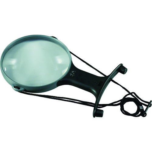 トラスコ中山 光 LEDライト付きルーペ ひも付き 1.5倍(ご注文単位1個)【直送品】