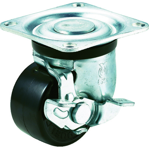 トラスコ中山 ユーエイ 重量用キャスターS付自在車 65径フェノール車輪(ご注文単位1個)【直送品】