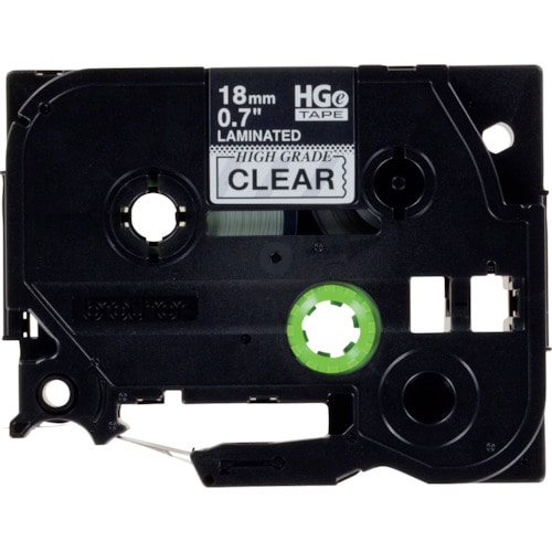 トラスコ中山 ブラザー HGEテープ 黒字/透明地/18mm(ご注文単位1パック)【直送品】