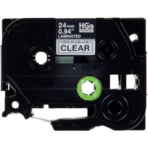 トラスコ中山 ブラザー HGEテープ 黒字/透明地/24mm(ご注文単位1パック)【直送品】