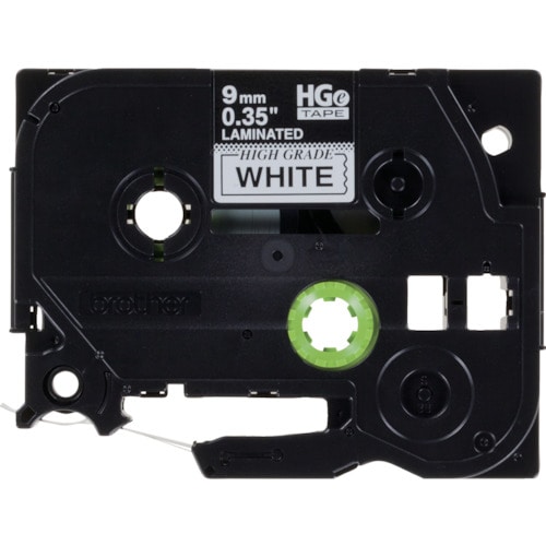 トラスコ中山 ブラザー HGEテープ 黒字/白地/9mm(ご注文単位1パック)【直送品】