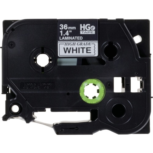 トラスコ中山 ブラザー HGEテープ 黒字/白地/36mm(ご注文単位1パック)【直送品】