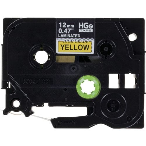 トラスコ中山 ブラザー HGEテープ 黒字/黄地/12mm(ご注文単位1パック)【直送品】