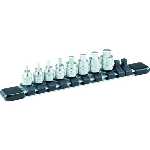 トラスコ中山 TONE ショートヘキサゴンソケットセット(ホルダー付) 8pcs（ご注文単位1セット）【直送品】