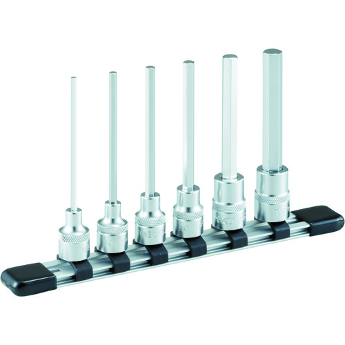 トラスコ中山 TONE ロングヘキサゴンソケットセット(ホルダー付) 6pcs 差込角9.5mm（ご注文単位1セット）【直送品】
