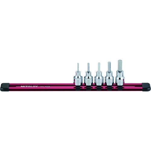 トラスコ中山 ミトロイ 3/8 ヘックスソケット ホルダーセット 5コマ6点（ご注文単位1セット）【直送品】