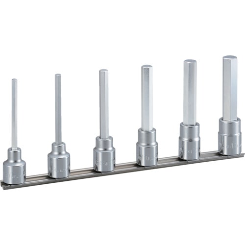 トラスコ中山 TONE ロングヘキサゴンソケットセット(ホルダー付) 6pcs 差込角12.7mm（ご注文単位1セット）【直送品】