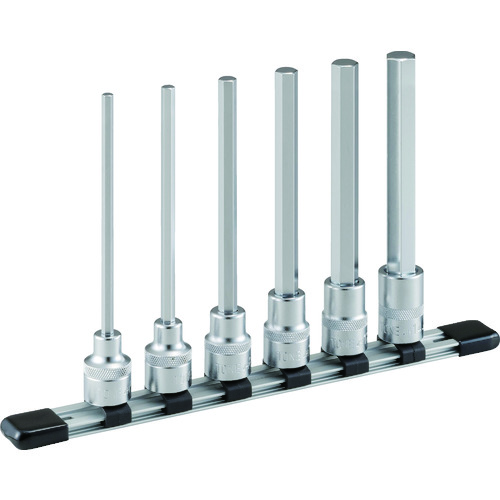 トラスコ中山 TONE 超ロングヘキサゴンソケットセット(ホルダー付) 6pcs（ご注文単位1セット）【直送品】