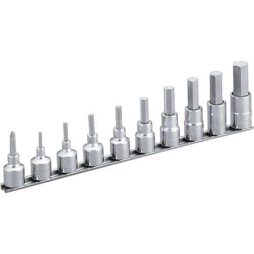 トラスコ中山 TONE ヘキサゴンソケットセット(ホルダー付) 10pcs 差込角12.7mm（ご注文単位1セット）【直送品】