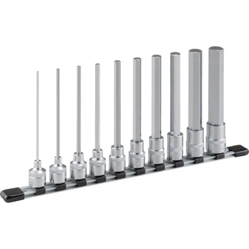 トラスコ中山 TONE 超ロングヘキサゴンソケットセット(ホルダー付) 10pcs（ご注文単位1セット）【直送品】