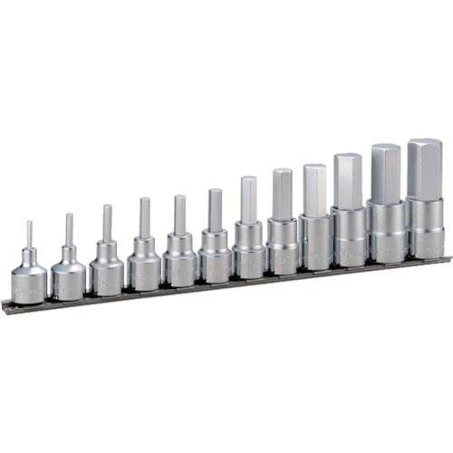 トラスコ中山 TONE ヘキサゴンソケットセット(ホルダー付) 12pcs 差込角12.7mm（ご注文単位1セット）【直送品】
