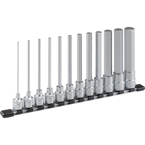 トラスコ中山 TONE 超ロングヘキサゴンソケットセット(ホルダー付) 12pcs（ご注文単位1セット）【直送品】