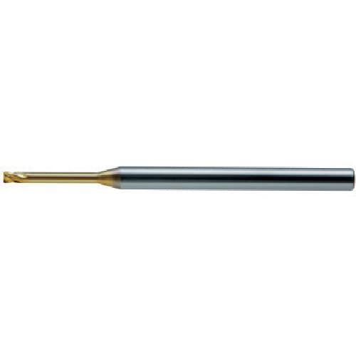 トラスコ中山 ユニオンツール 超硬エンドミルHLRS 4枚刃ロングネックラジアス φ2×R0.1×有効長12（ご注文単位1本）【直送品】