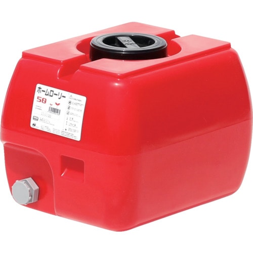 トラスコ中山 スイコー ホームローリータンク50 赤 (フタ含む)(ご注文単位1個)【直送品】