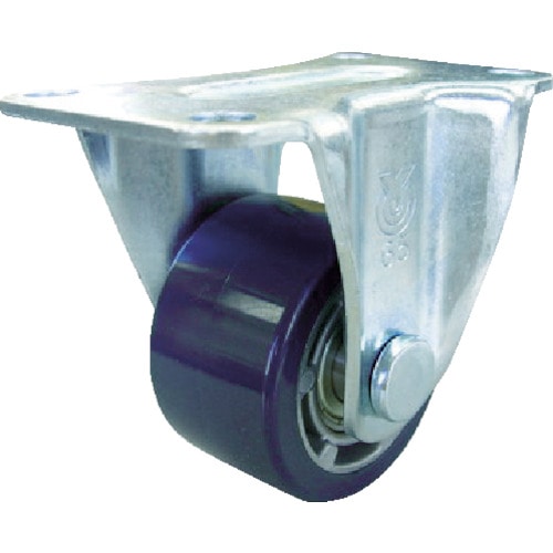 トラスコ中山 ユーエイ 重量用キャスター 固定車 75径 アルミホイルウレタン車輪(ご注文単位1個)【直送品】