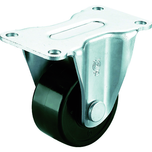 トラスコ中山 ユーエイ 重量用キャスター固定車 75径フェノール車輪(ご注文単位1個)【直送品】