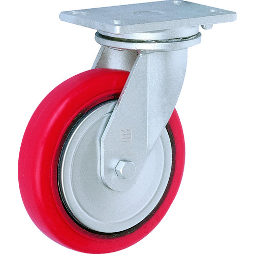 トラスコ中山 TRUSCO 重量キャスター 自在 125mm 耐湿ウレタン車輪345kgF(ご注文単位1個)【直送品】