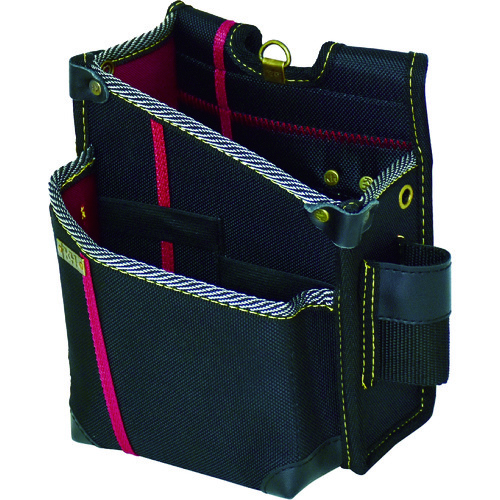 トラスコ中山 KH 進化ウエストバッグ大 黒/緋 左用(ご注文単位1個)【直送品】