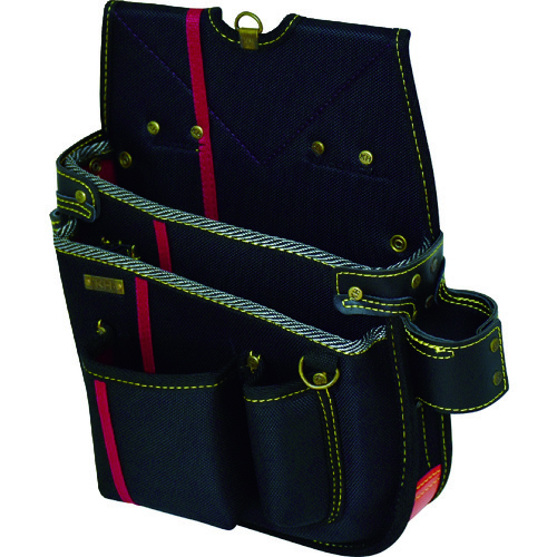 トラスコ中山 KH 進化ネイルバッグ(大)黒/緋 左用(ご注文単位1個)【直送品】