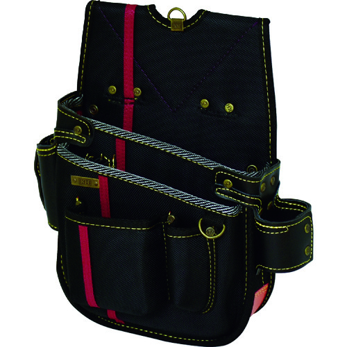 トラスコ中山 KH 進化ネイルバッグ(小)黒/緋 左用(ご注文単位1個)【直送品】