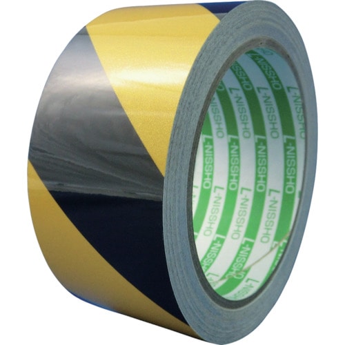 トラスコ中山 日東エルマテ 再帰反射テープ 45mmx10m イエロー/ブラック(ご注文単位1巻)【直送品】