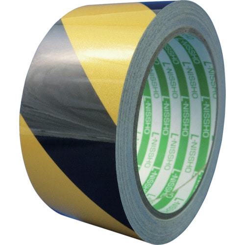 トラスコ中山 日東エルマテ 再帰反射テープ 90mmx10m イエロー/ブラック(ご注文単位1巻)【直送品】