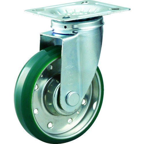 トラスコ中山 TRUSCO キャスター ハイテンプレス製ウレタン車 自在金具付 φ100(ご注文単位1個)【直送品】