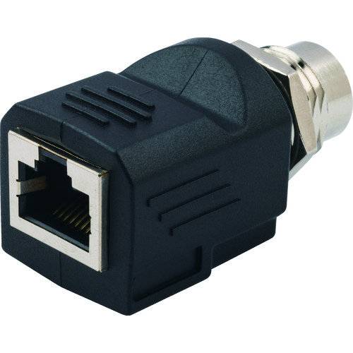 トラスコ中山 パンドウイット RJ45⇔M12(Dコードタイプ)変換アダプタ（ご注文単位1個）【直送品】