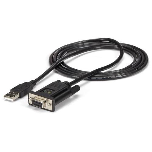 トラスコ中山 スターテック シリアル変換ケーブル/USB-A - RS232Cクロス/1.7m/921.6Kbps/BK（ご注文単位1箱）【直送品】