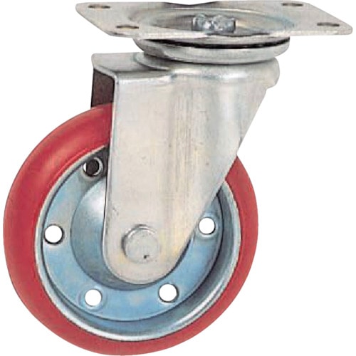 トラスコ中山 アイケー スチレンブタジエンゴム自在キャスター Φ130(ご注文単位1個)【直送品】