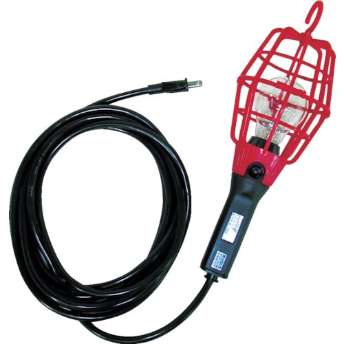 トラスコ中山 ハタヤ 補助コードランプ 60W耐震電球付 電線10m ランプガード黄(ご注文単位1台)【直送品】