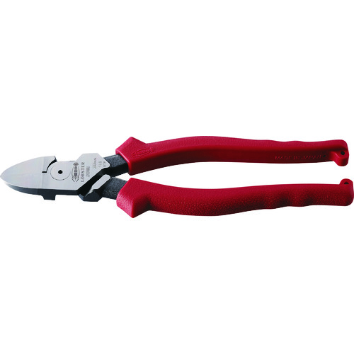 トラスコ中山 エビ パワーニッパ 薄刃 全長199mm(ご注文単位1個)【直送品】