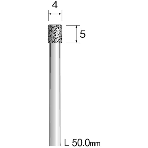 トラスコ中山 ミニモ 精密電着ダイヤモンドバー 超硬軸#100 Φ4(ご注文単位1本)【直送品】