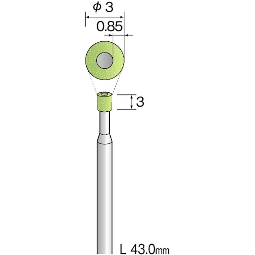 トラスコ中山 ミニモ ビトリファイドダイヤモンドバー#170 Φ3(ご注文単位1本)【直送品】