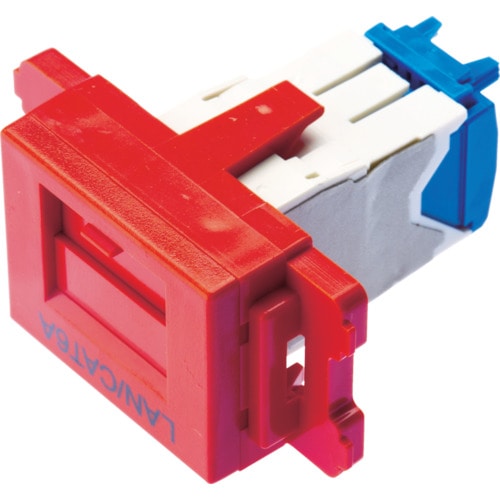 トラスコ中山 パンドウイット カテゴリ6AJISプレート用ジャックキット 赤（ご注文単位1個）【直送品】