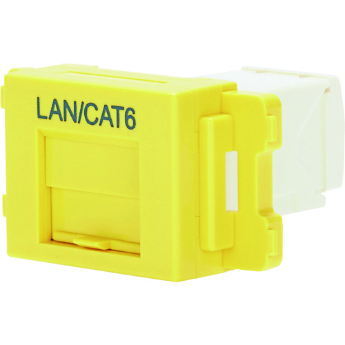 トラスコ中山 パンドウイット カテゴリ6JISプレート用ジャックキット 黄（ご注文単位1個）【直送品】