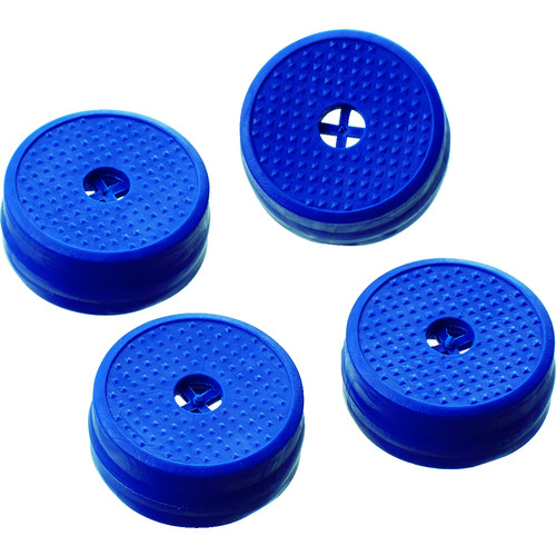 トラスコ中山 TRUSCO 樹脂台車 交換用すべり止めゴム ブルー 4個入り(ご注文単位1セット)【直送品】