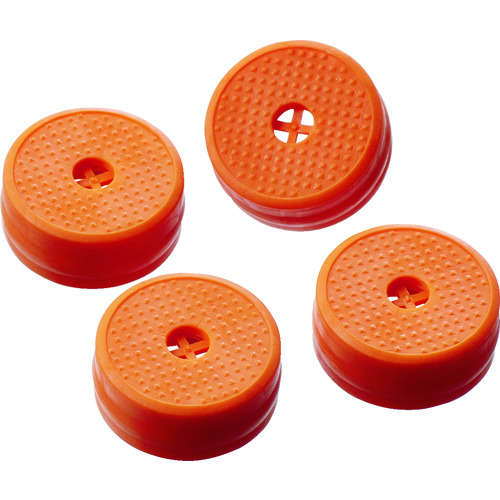 トラスコ中山 TRUSCO 樹脂台車 交換用すべり止めゴム オレンジ 4個入り(ご注文単位1セット)【直送品】
