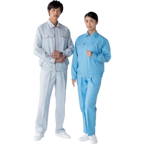 トラスコ中山 TriApex TriApex ESD対策ユニフォーム 上着 JG2502 青 LL(ご注文単位1着)【直送品】