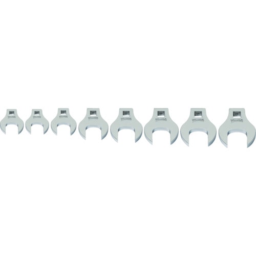 トラスコ中山 WILLIAMS 3/8ドライブ クローフットレンチ セット(17～24mm)（ご注文単位1セット）【直送品】