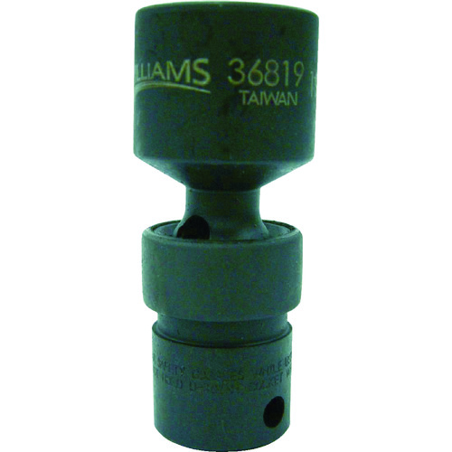 トラスコ中山 WILLIAMS インパクト用ソケット ユニバーサル 6角 対辺寸法19mm(ご注文単位1個)【直送品】