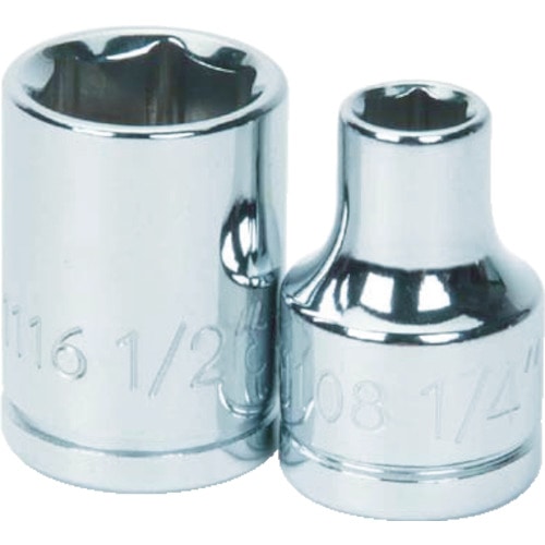 トラスコ中山 WILLIAMS 3/8ドライブ ショートソケット 6角 13mm(ご注文単位1個)【直送品】