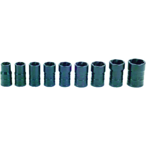 トラスコ中山 WILLIAMS 3/8ドライブ ターボソケットセット 9個(ご注文単位1セット)【直送品】